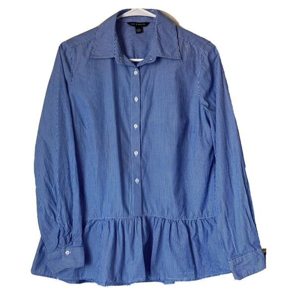 Zac & Rachel Peplum Button Down Shirt - Picture 1 of 12